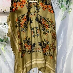 Floral tassel cover up